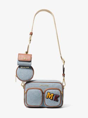 michael kors 01137565 c|Jet Set Medium Denim Crossbody Bag with Case for  .